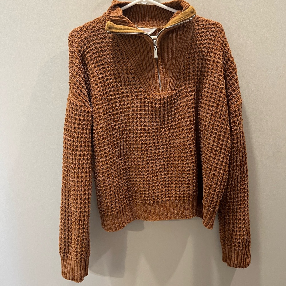 Quarterzip knit sweater